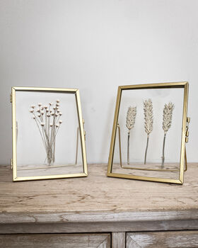 Set Of Three: Gold Pressed Flower Frames Small, 5 of 9