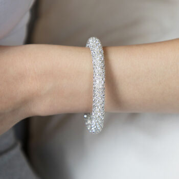 Silver Colour Crystal Encrusted Bracelet, 2 of 3