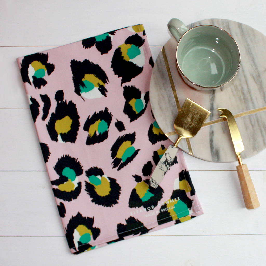 animal print tea towels