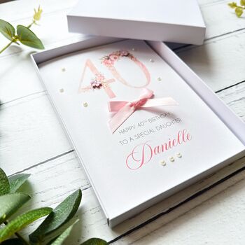 Personalised 40th Birthday Card In Pink, 7 of 12