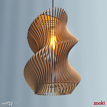 Zooki 30 'Eris' Wooden Pendant Light, 3 of 10