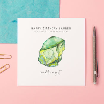 Personalised Birthstone Crystal Birthday Card, 2 of 4