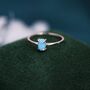 Blue Opal Oval Ring In Sterling Silver, thumbnail 5 of 11