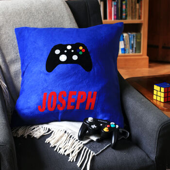 Game Controller Personalised Fleece Cushion, 2 of 3