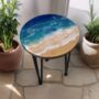 Oceanic Nautical Round Resin Side Table, thumbnail 1 of 2