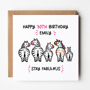 Stay Fabulous 30th/40th/50th Birthday Card, 3 of 8
