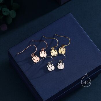 Guinea Pig Drop Hook Earrings In Sterling Silver, 3 of 11