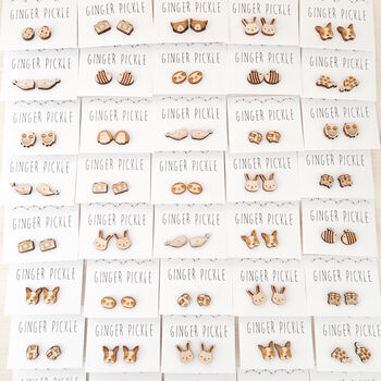 Wooden Bumble Bee Earrings, 10 of 12