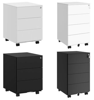 Lockable Mobile File Cabinet With Multiple Drawers, 10 of 10