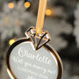 Diamond Ring Wedding Proposal 3D Acrylic Christmas Decoration, thumbnail 2 of 5