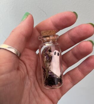 Pet Ghost In A Jar With Dried Flowers, 2 of 2