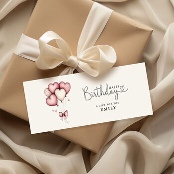 Birthday Money Wallet. Pink Balloon Design, 3 of 5