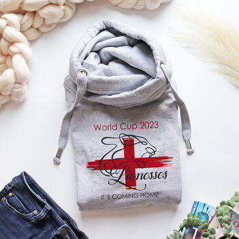 Lionesses World Cup Cowl Hoodie, 6 of 6