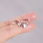 Heart Earrings, 925 Sterling Silver Hoops, thumbnail 4 of 8