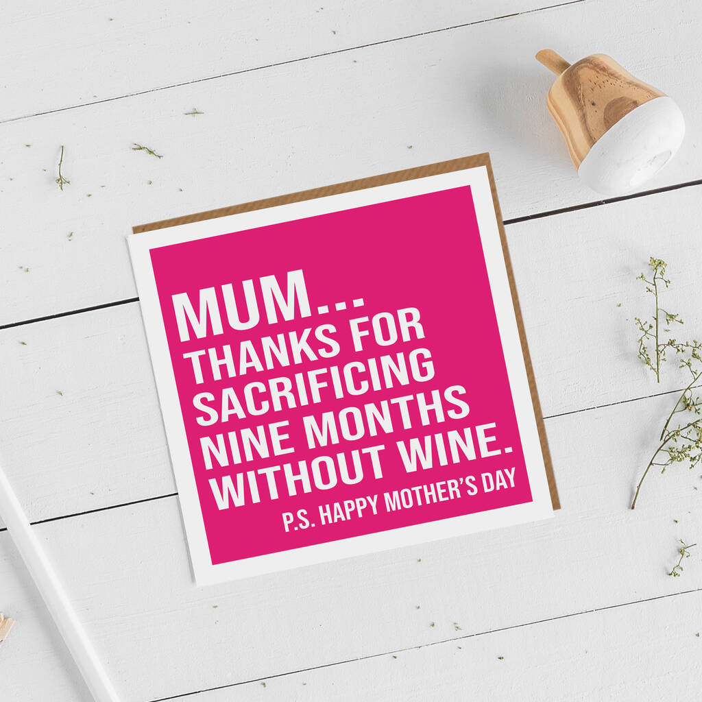 Funny Wine Mother's Day Card, 1 of 2