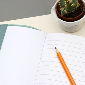 Refillable Leather Notebook With Child's Engraved Image, 7 of 8