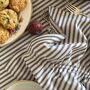 Eloisa Blue Stripes Cotton Napkins With Pleating Channels Set Of Six, thumbnail 1 of 5