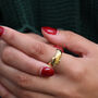 Gold Or Sterling Silver Etched Organic Ring, thumbnail 3 of 5