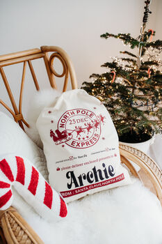 North Pole Express Personalised Santa Sack, 2 of 7