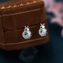 Sterling Silver Cute Little Ladybird Stud Earrings, thumbnail 1 of 12