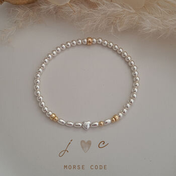 Morse Code Bracelet With Two Initials, 2 of 5