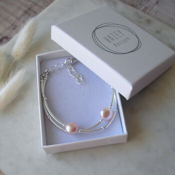 Freshwater Pearl And Sterling Silver Bracelet, 4 of 6