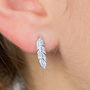 Feather Stud Sterling Silver Earrings, thumbnail 1 of 4