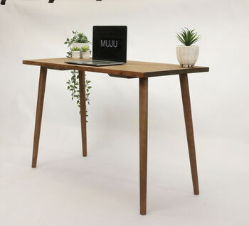 Dylan Desk Simple Mid Century Solid Wood Desk, 5 of 8