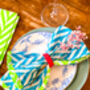 Neon Block Print Napkins, thumbnail 2 of 7