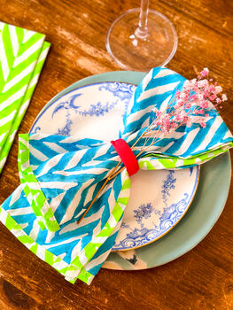 Neon Block Print Napkins, 2 of 7