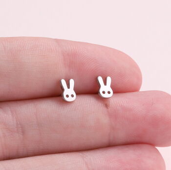 'Hip Hop' Birthday Bunny Sterling Silver Earrings, 4 of 5