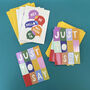 Colourful Typographic Blank Card Set, thumbnail 1 of 4