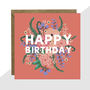 'Happy Birthday' Floral Card, thumbnail 1 of 2