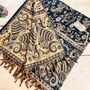 Vintage Paisley Woven Throw Blanket Or Oversized Scarf, thumbnail 12 of 12
