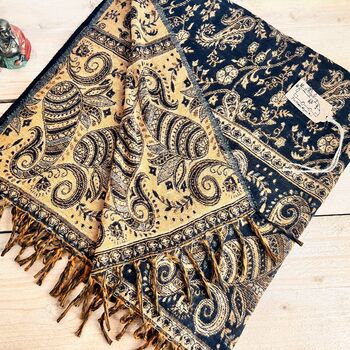 Vintage Paisley Woven Throw Blanket Or Oversized Scarf, 12 of 12