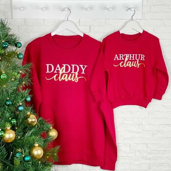 Family Claus Personalised Family Christmas Jumpers, 3 of 3