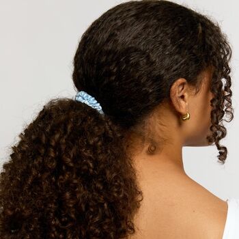 Silver Cloud Satin+ Skinny Hair Scrunchie Santorini Five Pack, 4 of 6