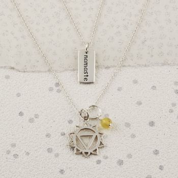 Solar Plexus Chakra Necklace In Gold Or Silver, 2 of 9