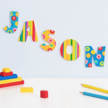 Stripes And Spots And Star Wooden Alphabet Letters, 2 of 6