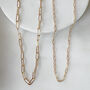 Paperclip Chain Necklace Gold Plated Sterling Silver, thumbnail 8 of 11