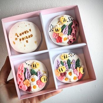 Personalised Bumble Bee Meadow Letterbox Biscuits, 2 of 9