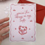 Vintage Valentine Card For Wife Or Husband With Pink Cake Design, thumbnail 2 of 3