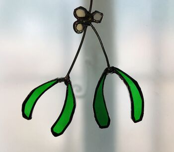 Stained Glass Mistletoe Decoration, 3 of 3