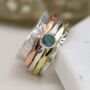 Personalised Sterling Silver Amazonite Spinning Ring, thumbnail 4 of 10