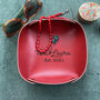 Personalised Leather Tray, Keyring, Anniversary Gift, thumbnail 1 of 10