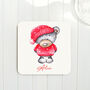 Personalised Christmas Teddy Bear Coaster, thumbnail 2 of 2