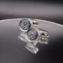 Silver Antique Cufflinks Vintage Crystal, thumbnail 5 of 5