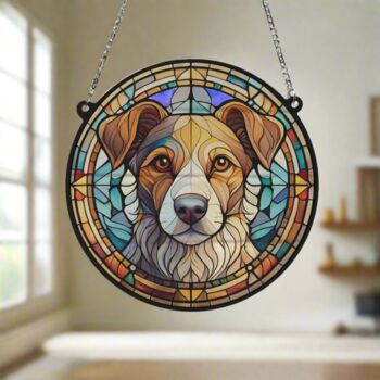 Jack Russell Stained Glass Effect Suncatcher, 4 of 6