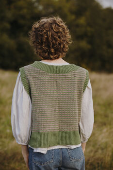 Potager's Vest Green Crochet, 2 of 6