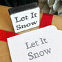 Square Let It Snow Rubber Stamp Christmas Craft, thumbnail 3 of 6
